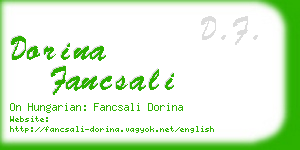 dorina fancsali business card